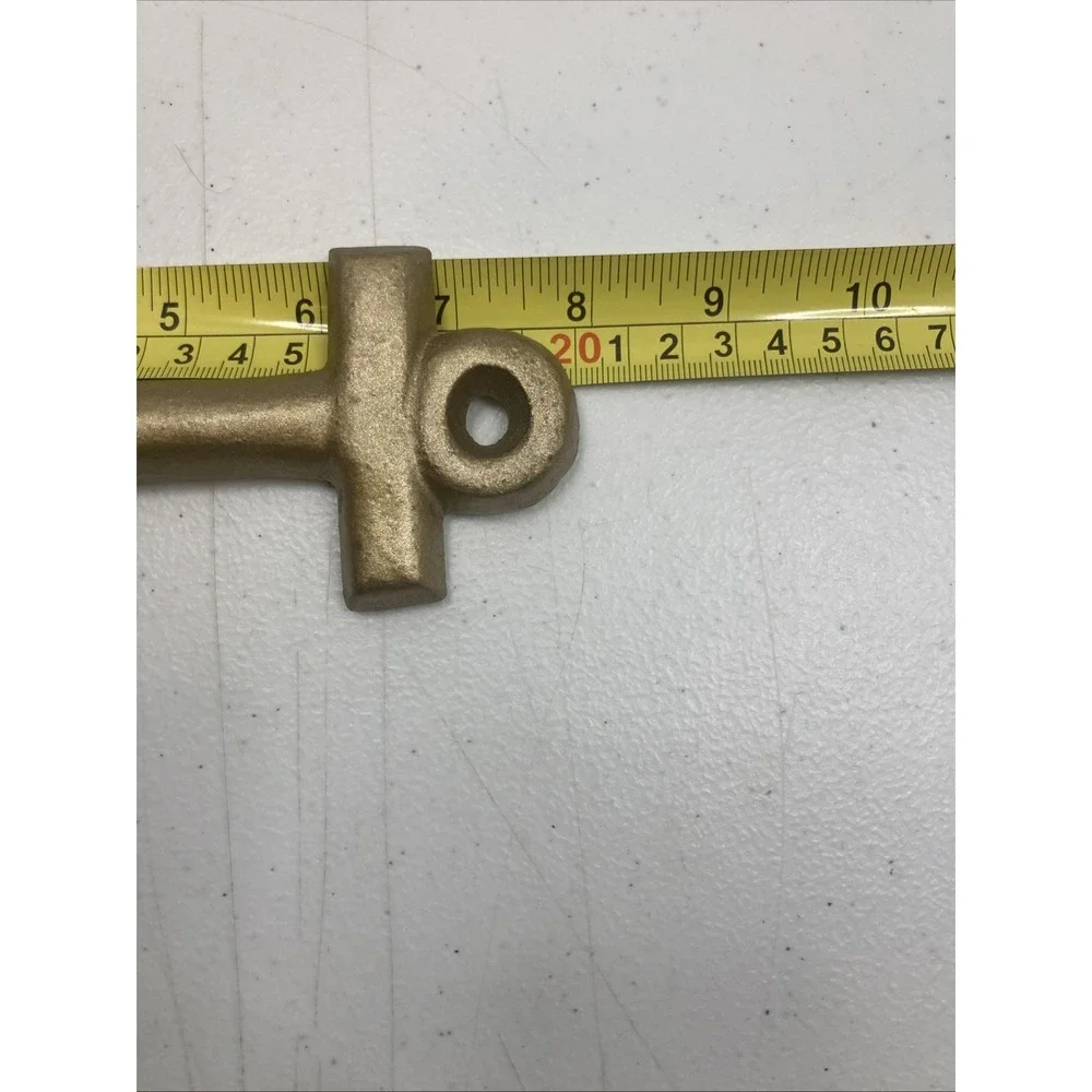 Vtg Nautical Metal Anchor Double Hook Coat Hat Hanger‎ Wall Mount Rustic 8x6